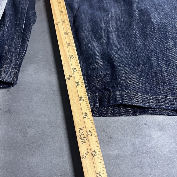 Rocawear Jean Shorts Men 40x16 Blue Denim Jorts Baggy Wide Leg Skate Dark Wash - Picture 6 of 9